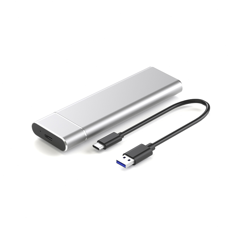M. 2NGFF Protocol Silvery Color USB Type-C Interface Solid State Aluminum Alloy Private Mold Mobile Hard Drive Box