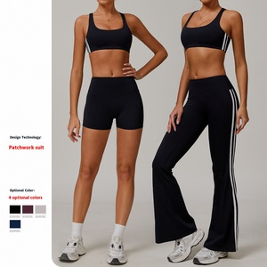 Ensembles de vêtements de sport pour femmes 2025, solides, pour la salle de sport, le yoga, le jogging, séchage rapide, deux pièces - Product Image 3