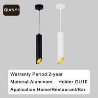 Luminaire suspendu moderne à montage en surface GU10, luminaire suspendu cylindrique, lampe LED à tube long, éclairage pour salle à manger, bar, café