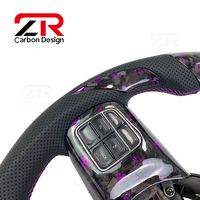 Volante Deportivo de Cuero con Fibra de Carbono Forjada LED para Jeep Wrangler JK JL TJ KJ Srt8 Wk1 Wk2 Grand Cherokee Kl 2011-2017