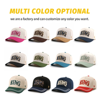 Gorra de Béisbol de 5 Paneles al por Mayor, Gorras con Letras Personalizadas, Logotipo Bordado en 3D, Gorra de Béisbol de Dos Tonos con Cierre a Presión para Hombre
