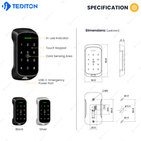 Casier intelligent Tediton TTLock avec application, déverrouillage biométrique par code et carte, pour porte en bois, idéal pour salle de sport, centre commercial, avec stockage de données cloud