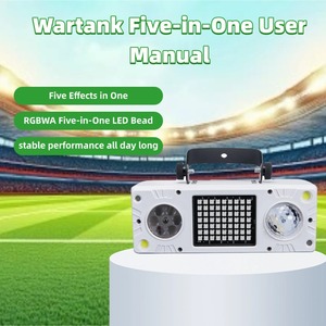 Luces de Fiesta DJ Doradas 30W 5en1 RGBWA LED+<span class=keywords><strong>LASER</strong></span>+GOBO DMX/Control Remoto/Activación por Sonido, Blanco Verde, Efecto Ojo de Abeja/Múltiples Patrones, Estroboscópico 6000K - Product Image 2