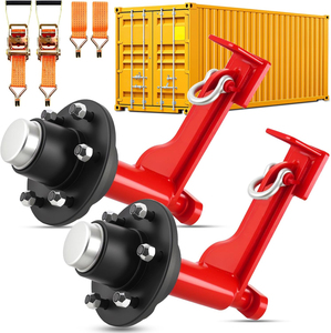 Kit de Ruedas y Ejes para Contenedores de Envío, 2 Unidades, Recién Mejorado, 6 Birlos, Kit de Ejes Atornillables para Transporte de Contenedores - Product Image 2