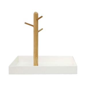 현대적인 ABS 플라스틱 키 트레이 홀더, 현관 테이블용 <span class=keywords><strong>3</strong></span>단 정사각형 정리함, 크기 19.8cm X 7.6cm X 19.8cm, 열쇠 및 보석 보관용 - Product Image 1