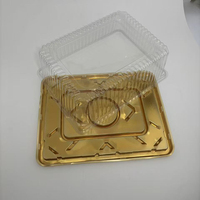 Boîte de boulangerie rectangulaire jetable en PET transparent, conteneur en plastique de haute qualité avec couvercle pour l'emballage de gâteaux et de pains