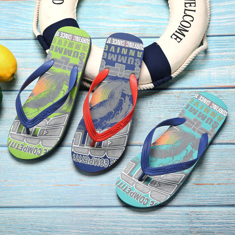 Cheap flip flop pe slides slipper sandals summer beach slippers printed for men flip flops manufacturer