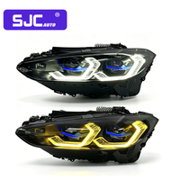 Feux avant LED laser SJC bicolores jaune et blanc pour BMW Série 4 G22 G23 G26 M4 (2021-2023) – Mise à niveau Plug and Play avec yeux d'ange jaunes V2