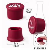 Bouchons de bouteille de vin en silicone colorés, ronds, réutilisables, bouchons de bouteille en verre créatifs pour la conservation du vin