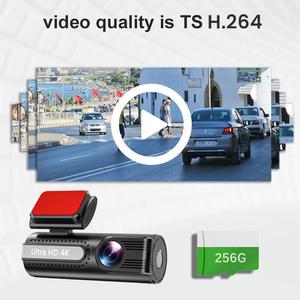 Cámara para Auto Ultra HD 4K de Doble Lente con Conectividad Wifi para <span class=keywords><strong>Smartphone</strong></span>, Montaje en Parabrisas, 2160P, Vista de 170 Grados - Product Image 4