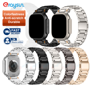 Eraysun traspirante per <span class=keywords><strong>Apple</strong></span> <span class=keywords><strong>Watch</strong></span> Ultra 3 2 genuino a forma di I-shaped meccanico stile I <span class=keywords><strong>Watch</strong></span> 11 <span class=keywords><strong>acciaio</strong></span> per <span class=keywords><strong>Apple</strong></span> <span class=keywords><strong>Watch</strong></span> Band di lusso - Product Image 1