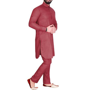 Factory Custom Shalwar Kameez Men Wholesale Formal Men <b>Stitched</b> Shalwar Kameez Muslim Men Top and Pant Set - Product Image 3