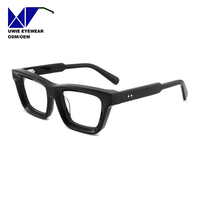 Monture de prescription carrée en acétate sur mesure OEM, taille 49-18-145, vision haute définition pour adultes unisexes, MOQ flexible (100 pièces)