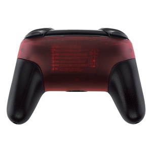 EXtremeRate Coque de remplacement DIY transparente rouge pour la face avant et la face arrière de la manette Nintendo Switch Pro - Product Image 5