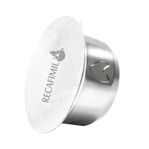 <span class=keywords><strong>Capsule</strong></span> de café réutilisable et rechargeable en acier inoxydable, avec 12g de café moulu, 1 <span class=keywords><strong>capsule</strong></span> et 5 couvercles adhésifs – Offre Spéciale - Product Image 2