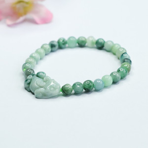 Joyería de Moda Pulseras de Jadeíta de Birmania con Animal Mítico Pixiu Pulseras de Piedra Natural Pulseras de Jade de <span class=keywords><strong>Myanmar</strong></span> Talladas a Mano - Product Image 5