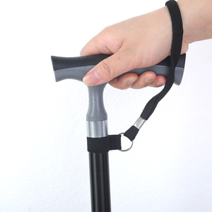 Bâton de marche télescopique Cleye en alliage d'aluminium, à quatre pointes, antidérapant, avec lumière, pliable, léger, pour personnes âgées, aide à la mobilité - Product Image 4