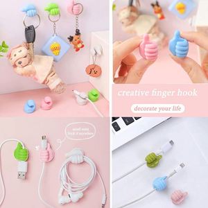 Silicone Thumb Wall <b>Hook</b> - Multifunction Adhesive Cable <b>Clip</b> Self Adhesive Thumb Cable Organizer <b>Clips</b> Key Hanger - Product Image 2