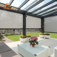 Motorisierte Pulverbeschichtete Umweltfreundliche Moderne Außenjalousien für Garten und Balkon aus Aluminium, Maßgefertigte Sonnenschutz-Abdeckung