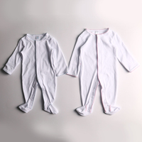 Ensemble bonnet et barboteuse pour nouveau-né, broderie personnalisée, coton vierge, barboteuse pour bébé, bordure picot, tenue de sortie d'hôpital pour bébé, vente chaude 2026