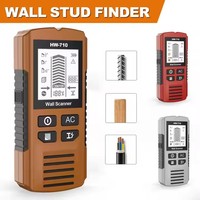 HEDAO HW-710 Pencari Tiang Dinding Multifungsi Abu-abu, Merah, Kuning Detektor Dinding Untuk Logam, Balok, Kabel AC
