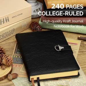 Agenda en cuir A5 à spirale avec fermeture magnétique, cadeau idéal, papier ligné épais et durable - Product Image 2