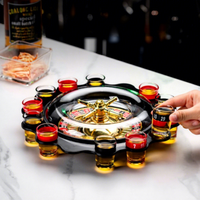 Roulette russe en plastique 12 coupes pour jeu de boisson, jouet de fête pour bar et KTV avec verres à shot assortis, jouets promotionnels