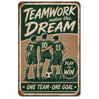 Décoration murale pour bar sportif, plaque en métal aluminium sur le thème du football, logo personnalisé, plaque rétro de football pour pub, club, restaurant, salle de jeux