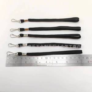 Black <b>Polyester</b> ID Badge Neck <b>Lanyard</b> With Metal Hook 20cm For Business Use - Product Image 1