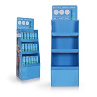Support de présentation en carton ondulé pour boissons, en-cas, bière, jus, sur pied, avec logo personnalisé imprimé, 4 niveaux, moderne