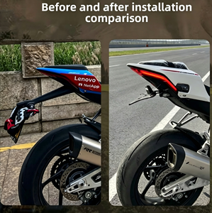 Soporte de matrícula trasero de cola corta de acero inoxidable para motocicleta, modificado para Zhangxue 500RR 820RR - Product Image 2