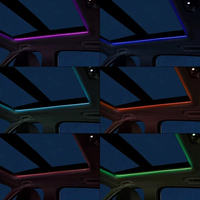 Pour BMW Série 3/5 G20 G30 X3 X4 X5 X6 X7, moulures intérieures de toit ouvrant, éclairage d'ambiance panoramique LED 11 couleurs, ABS