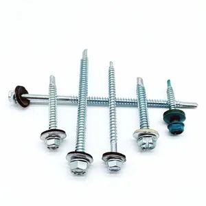 Dingzhou Metal Galvanized Stainless Steel Hex Rubber Washer Head Self Drilling Screw Roofing Screws