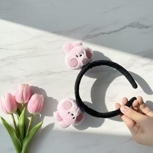 Diademas de Peluche Personalizadas para Mujer, Diademas de Pelo Suaves de Piel Sintética con Logotipo Bordado, Regalos para Fiestas, Promoción de Marca - Product Image 4