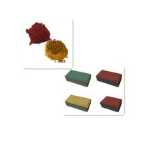 Pavé de béton, carreaux brik, 12 pigments, utilisation de la poudre de oxyde de fer rouge et jaune