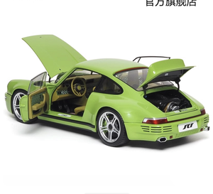 Modelo de coche a escala completa de aleación <span class=keywords><strong>RUF</strong></span> <span class=keywords><strong>SCR</strong></span> 1:18, versión 2018, modelo automotriz "casi real" Verde abedul - Product Image 4