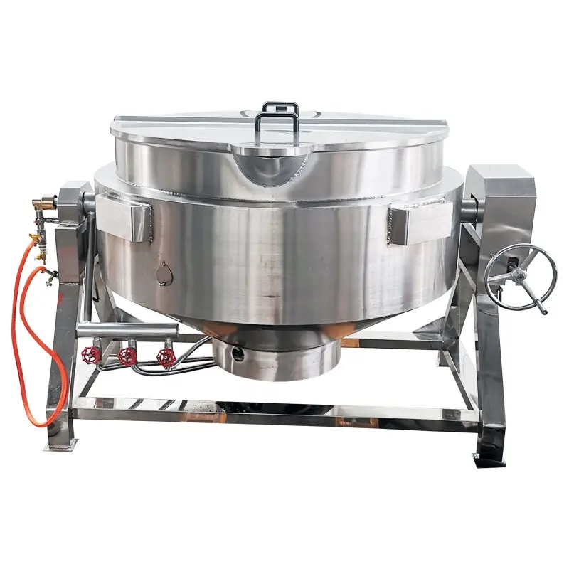 Factory Sales Good Quality Stainless Steel Steam/Gas/Electric Cooker Meat Fruit Mixing Cooking Mixer Pot Jacket Kettle Machine