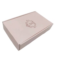 Boîte d'expédition en carton ondulé rigide rose de 2 mm en matériaux recyclés, avec revêtement UV et logo personnalisé, pour sous-vêtements, vêtements et chaussures - Vente en gros