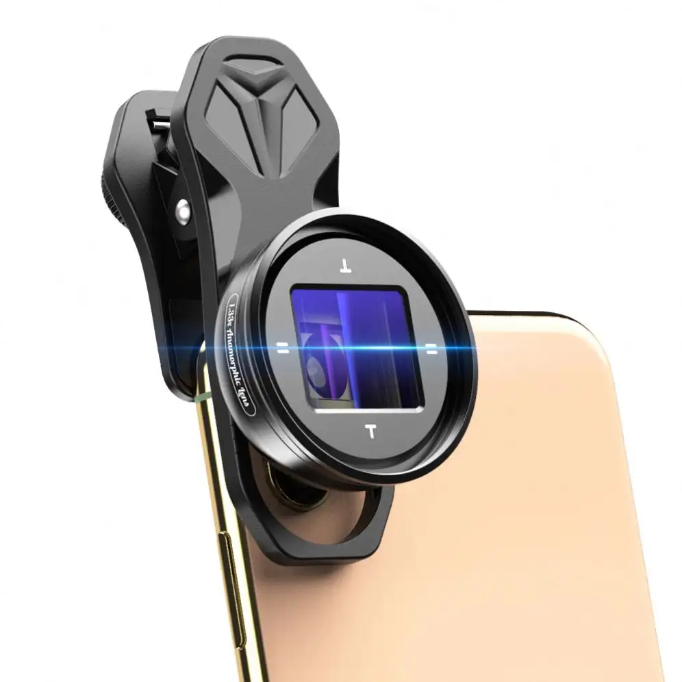 Apexel professional dslr optical 4k 1.33X anamorphic wide angle camera Mobil phone lens for film selfie