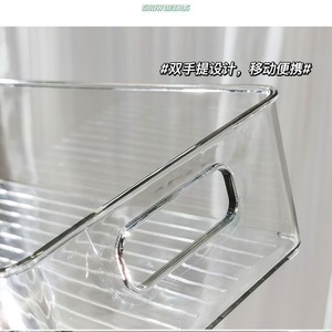 Transparent Acrylic <b>Storage</b> Box Cosmetic Organizer With Handles For Desktop Makeup <b>Storage</b> <b>Basket</b> Modern Minimalist Design - Product Image 4