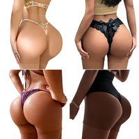 Silicone Pnties Sexy Faux Gros Fesses et Hanches Shapewear Réaliste Fesses Amélioration Culotte Rembourrée pour Femme Plein Booty Cosplay