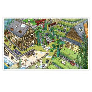 4 hojas/paquete de pegatinas de paisaje 3D Cat House Tanri Series Lynx Theme Planner decoraciones materiales de gran tamaño - Product Image 5