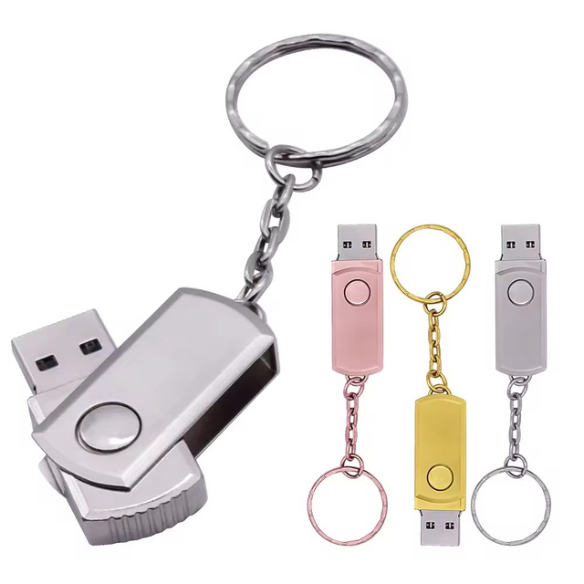 Custom LOGO Metal USB 8GB 16GB 32GB 64GB Mini USB Flash Drive 2.0 With Keychain Pen Drive Memory Stick 4GB 128MB 256MB 512MB