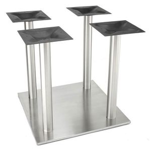 WEKIS Large Indoor Pedestal <b>Table</b> Base <b>Square</b> Style Iron Columns Boardroom Meeting Rooms Hospital Hotel Black Powder Coated - Product Image 5