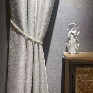 Xinlan, cortinas opacas blancas de lujo, extralargas, 100%, cortinas opacas con aislamiento térmico, cortinas con ojales - Product Image 3