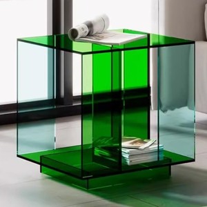 Tavolo laterale integrato in legno massello nuovo divano armadietto in acrilico per soggiorno camera da letto trasparente balcone <span class=keywords><strong>tavolino</strong></span> da caffè per la casa - Product Image 3