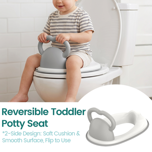 Asiento de entrenamiento para ir al baño reversible para niños pequeños con cojín suave y diseño de doble uso para practicar en el baño - Product Image 1