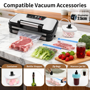 Scelleuse sous vide commerciale OEM avec poignée Easy-Lock, gonflage d'air, idéale pour les préparateurs <span class=keywords><strong>de</strong></span> repas, les foyers zéro déchet, scelleuses sous vide pour aliments - Product Image 6