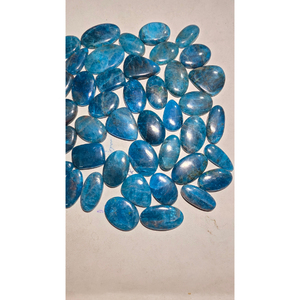 Apatite naturelle de qualité supérieure, cabochon bleu néon, pierre brute en vrac pour la fabrication de bijoux, prix de gros - Product Image 3