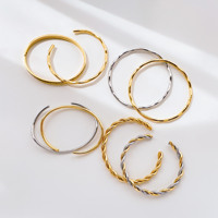 Bijoux tendance en acier inoxydable Bracelets torsadés dorés Bracelets pour femmes Bracelet Femme Bijoux en acier inoxydable Pulseiras Pulseras
